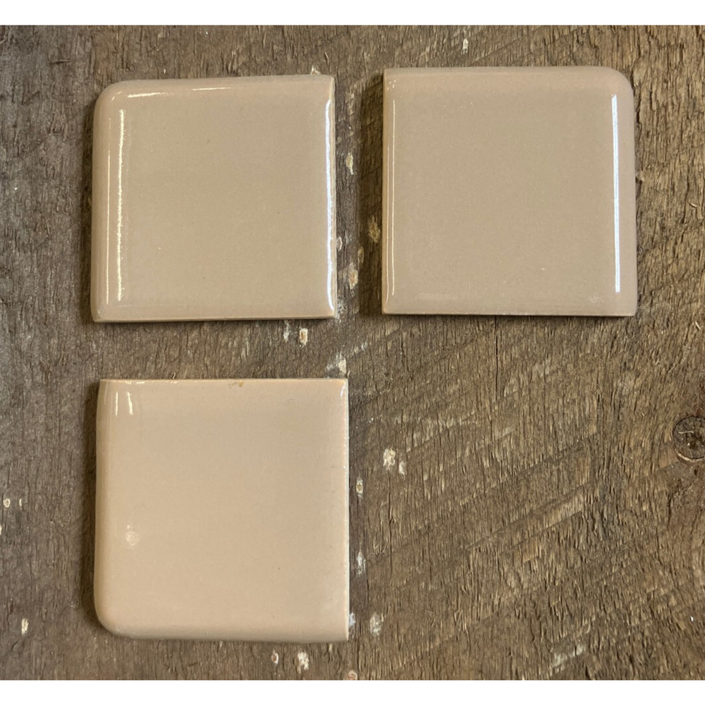 NOS 3 Vtg 70s Florida Tile Mexican Sand 2"x2" Bullnose Corners Ceramic Tiles Lot